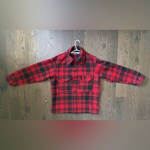 Pendleton Red and Black Plaid Shirt Jacket